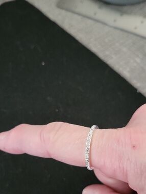 Source Unknown Pavé Crystal Stack Ring - Silver